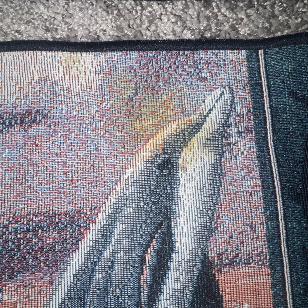 4 Ocean Water Sea Life Theme Tapestry Table Placemats 13‎ x 19 Dolphins Vtg